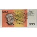 AUSTRALIA 1991 . TWENTY 20 DOLLAR BANKNOTE . ERROR . WITH MULTIPLE ERRORS